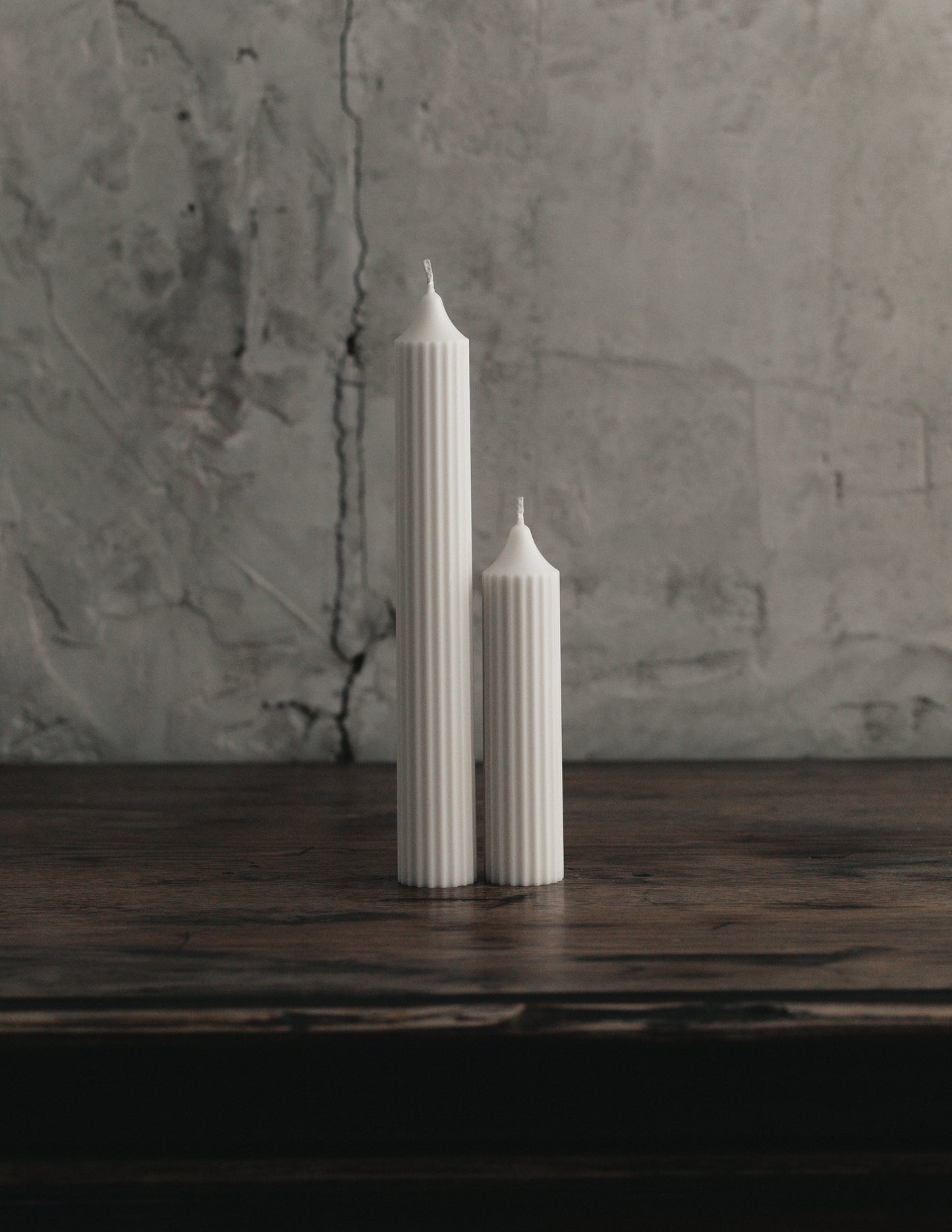 Tall Ribbed Candle