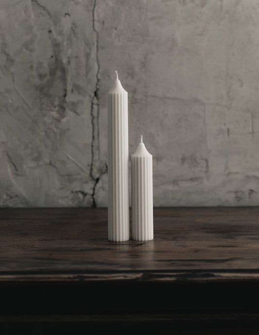 Tall Ribbed Candle