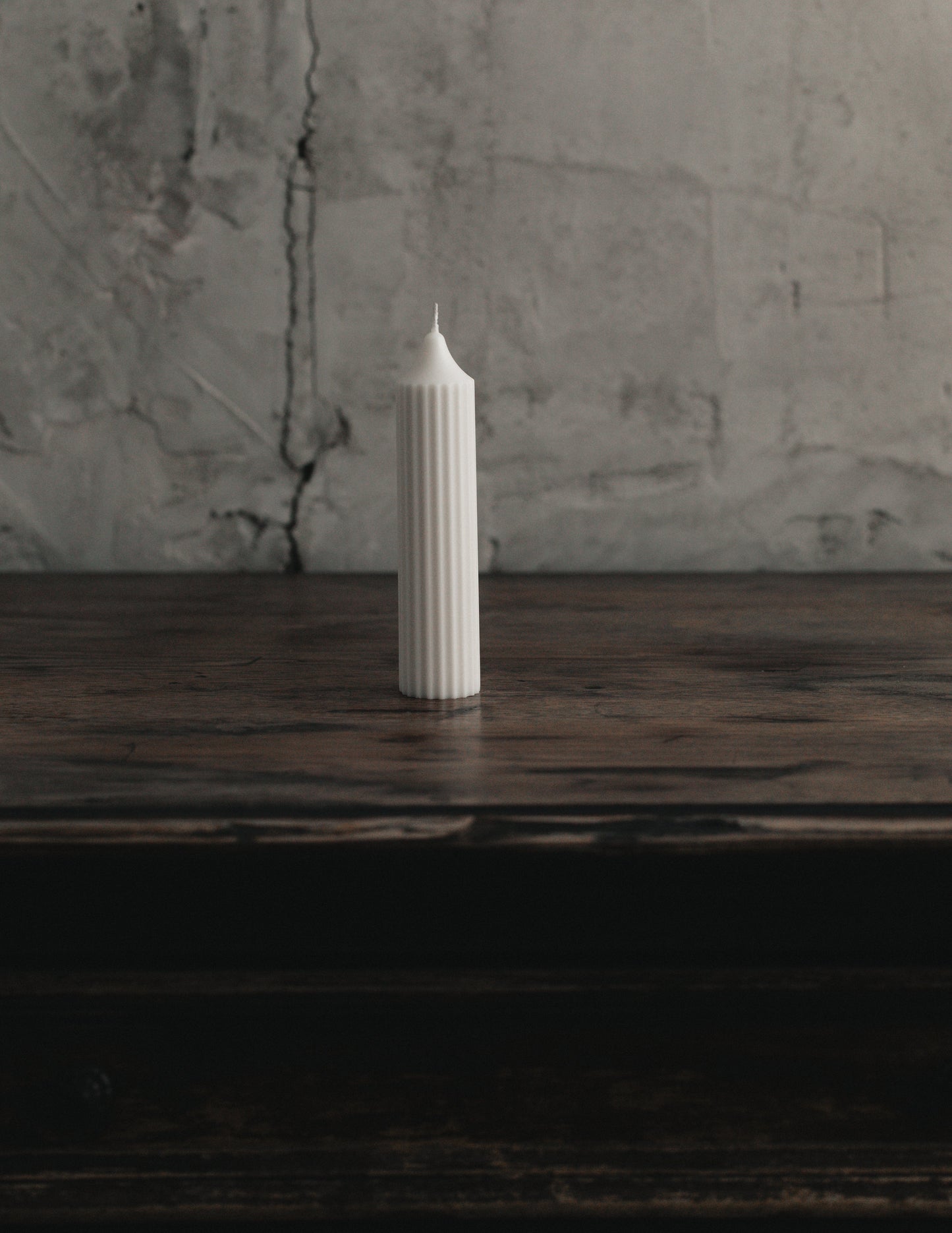Tall Ribbed Candle