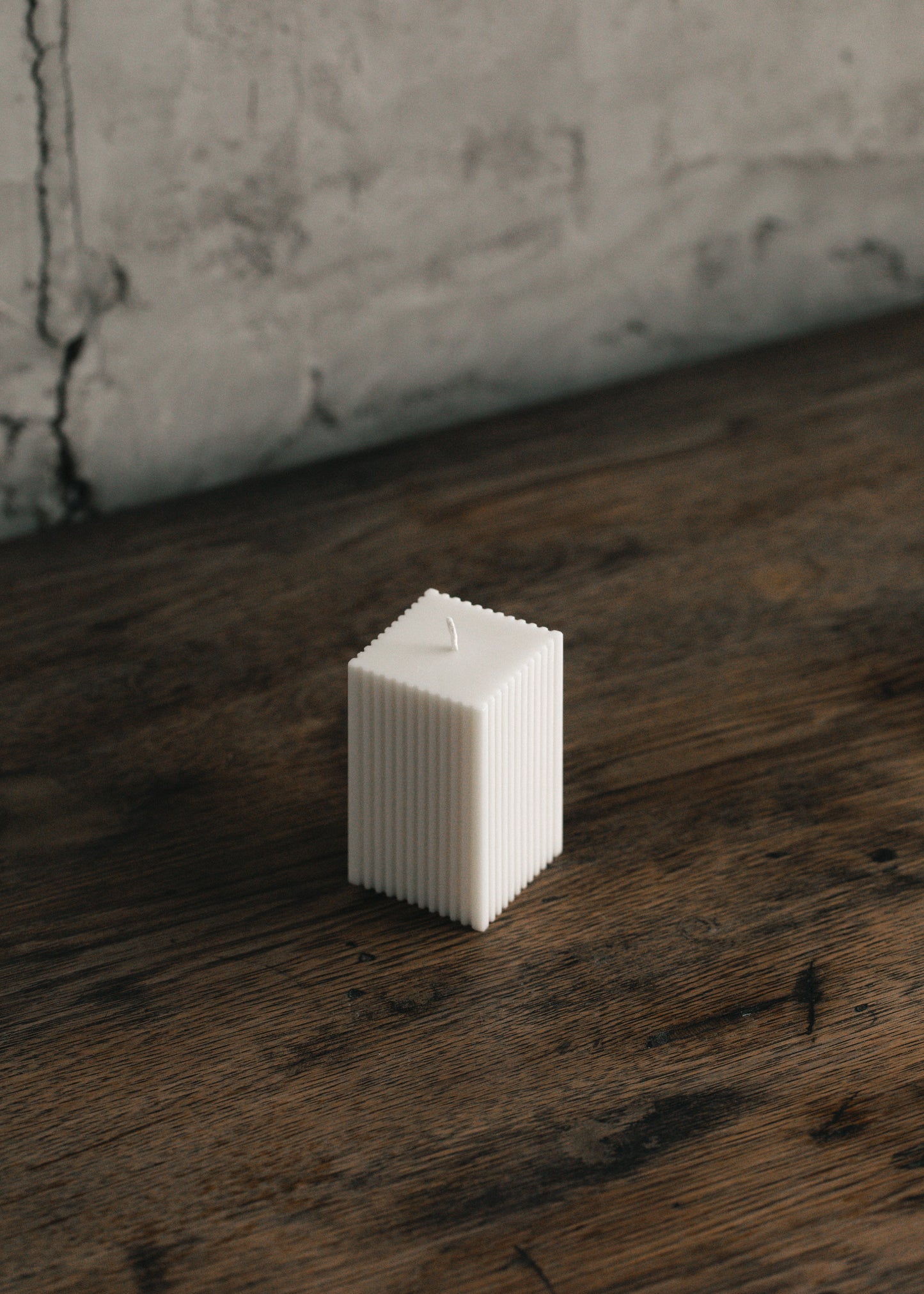 Square Ribbed Candle