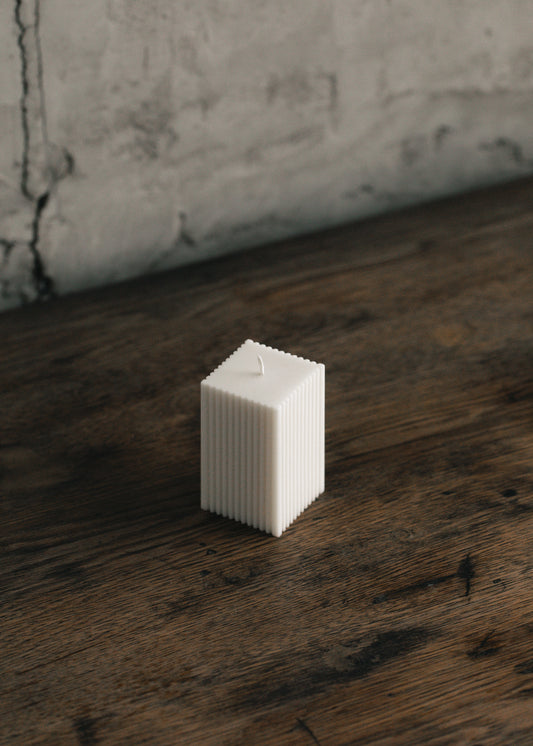 Square Ribbed Candle
